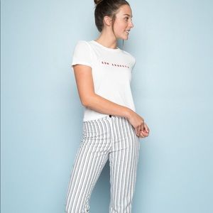 BRANDY MELVILLE Tilden Blue Striped Pants